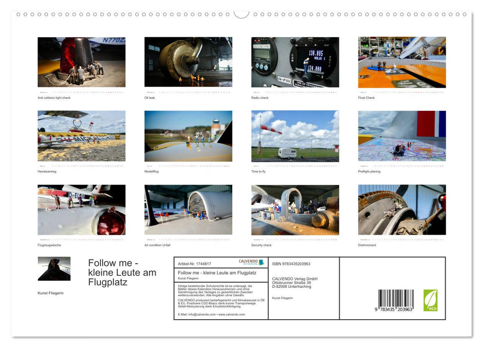 Follow me - kleine Leute am Flugplatz (CALVENDO Premium Wandkalender 2025)