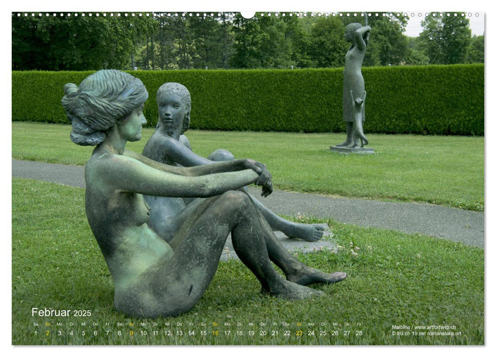 Dialog mit Statuen von Malbine (CALVENDO Premium Wandkalender 2025)