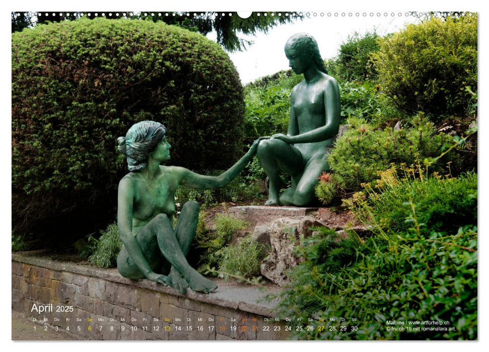 Dialog mit Statuen von Malbine (CALVENDO Premium Wandkalender 2025)