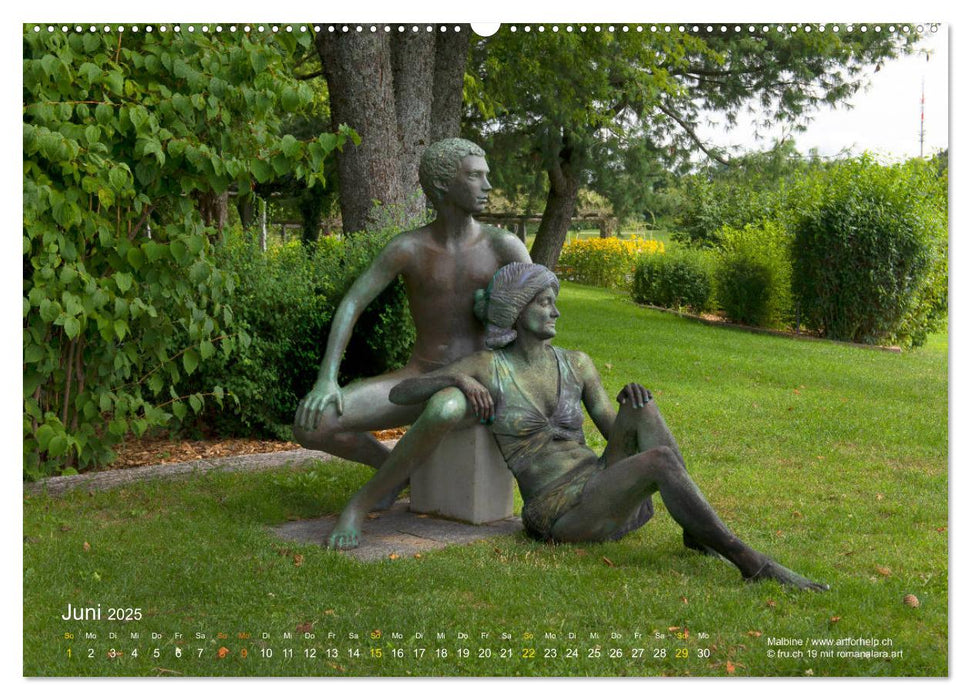 Dialog mit Statuen von Malbine (CALVENDO Premium Wandkalender 2025)