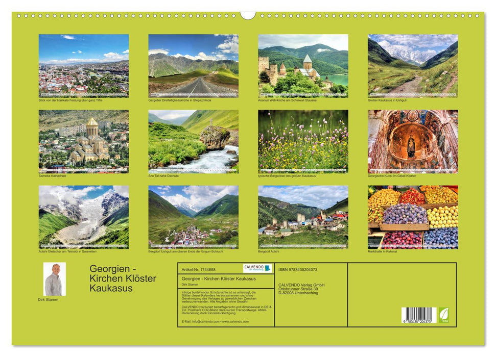 Georgien - Kirchen Klöster Kaukasus (CALVENDO Wandkalender 2025)