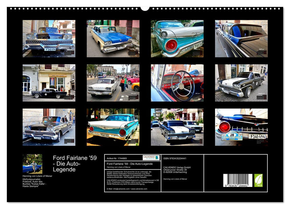 Ford Fairlane '59 - Die Auto-Legende (CALVENDO Premium Wandkalender 2025)