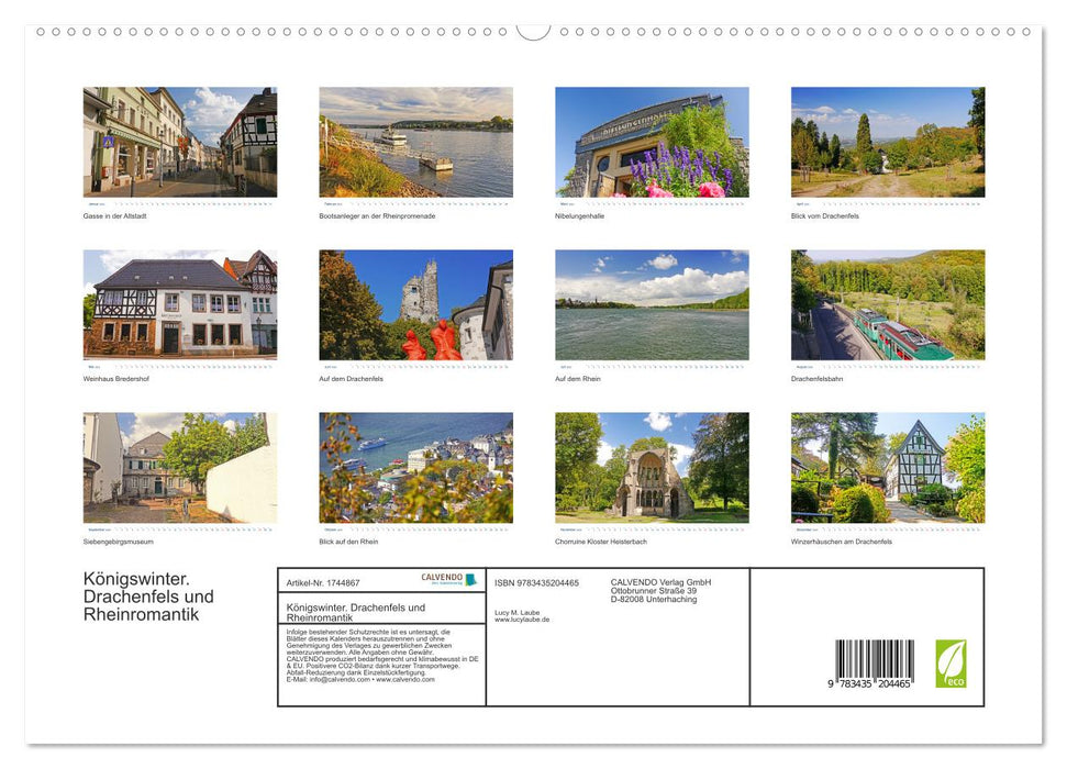 Königswinter. Drachenfels und Rheinromantik (CALVENDO Premium Wandkalender 2025)