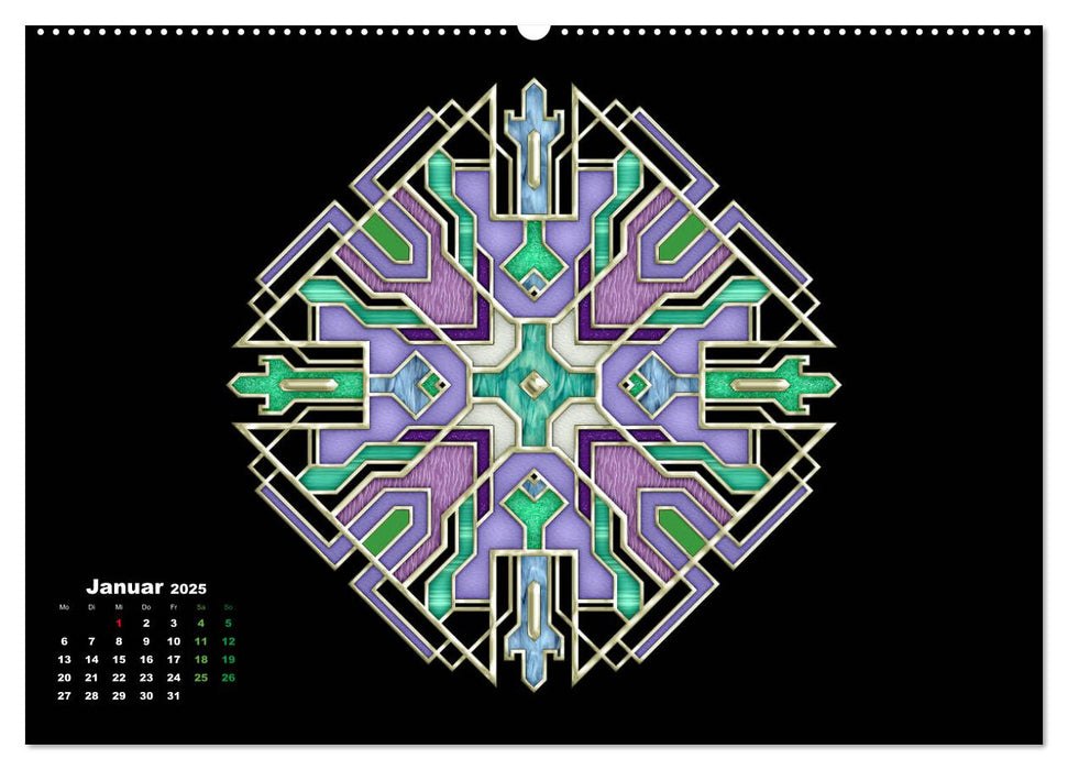 Farbenspiel mit Art Déco (CALVENDO Premium Wandkalender 2025)