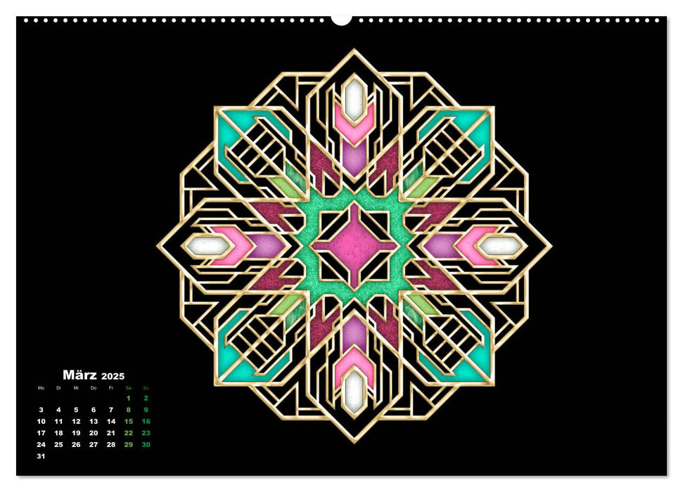 Farbenspiel mit Art Déco (CALVENDO Premium Wandkalender 2025)