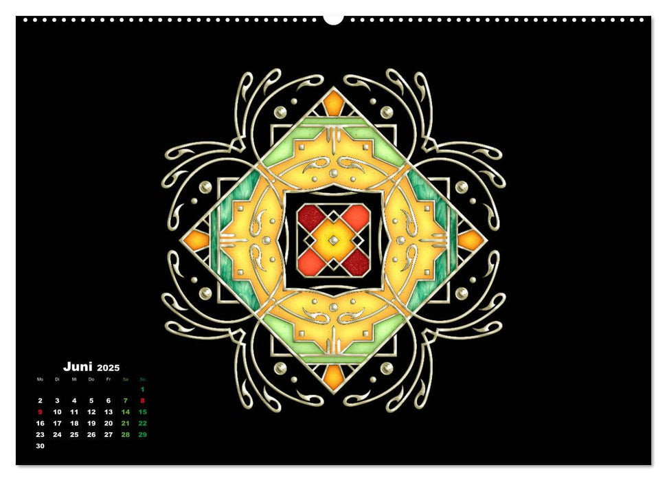 Farbenspiel mit Art Déco (CALVENDO Premium Wandkalender 2025)