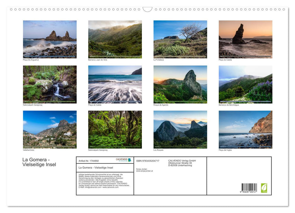 La Gomera - Vielseitige Insel (CALVENDO Wandkalender 2025)