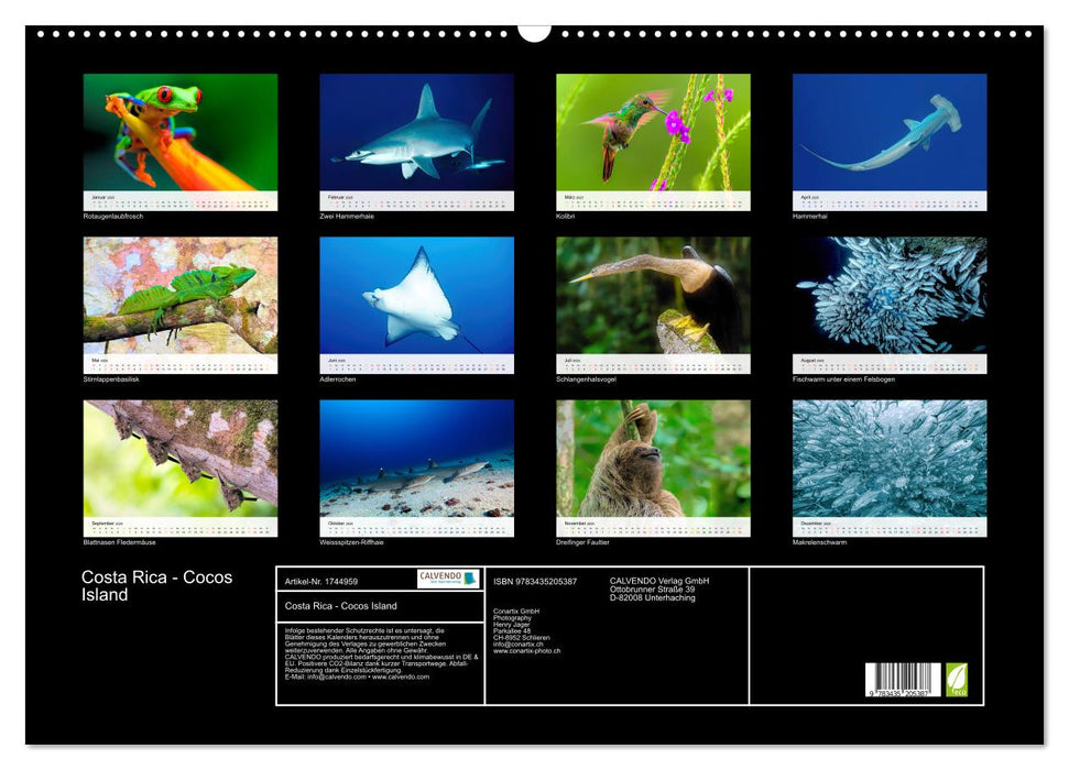 Costa Rica - Cocos Island (CALVENDO Wandkalender 2025)