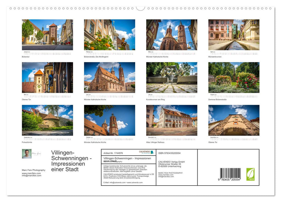 Villingen-Schwenningen - Impressionen einer Stadt (CALVENDO Premium Wandkalender 2025)