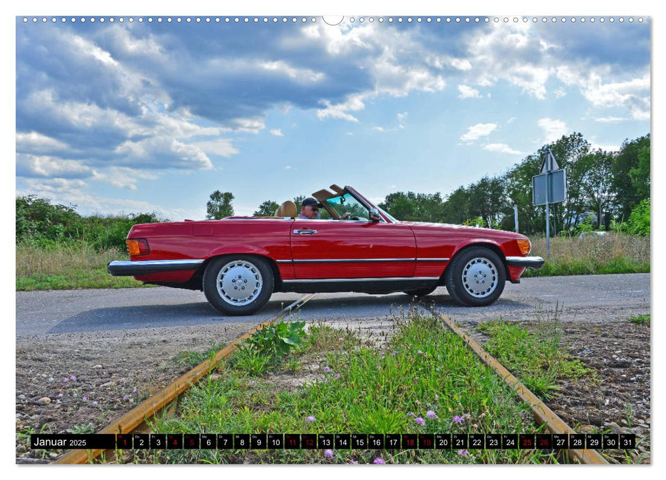 Ein Stern für Amerika - Mercedes Benz 560 SL (CALVENDO Premium Wandkalender 2025)