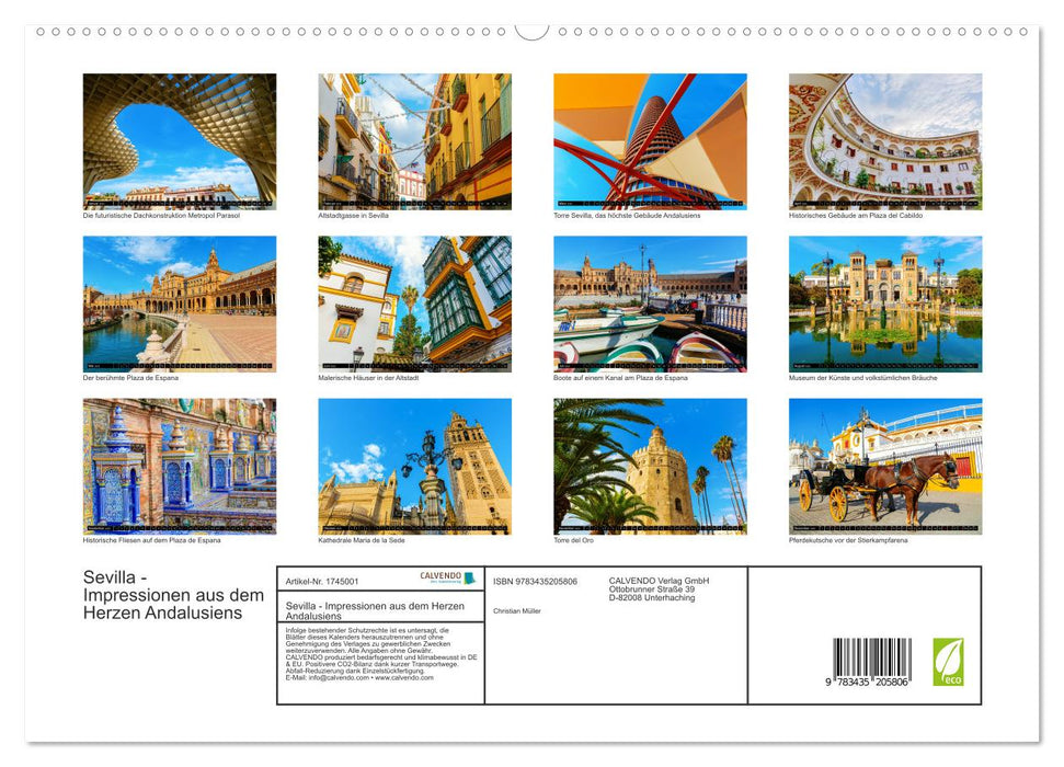 Sevilla - Impressionen aus dem Herzen Andalusiens (CALVENDO Premium Wandkalender 2025)