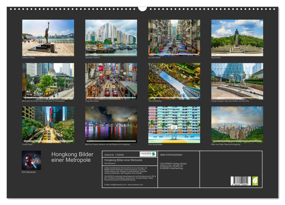 Hongkong Bilder einer Metropole (CALVENDO Wandkalender 2025)