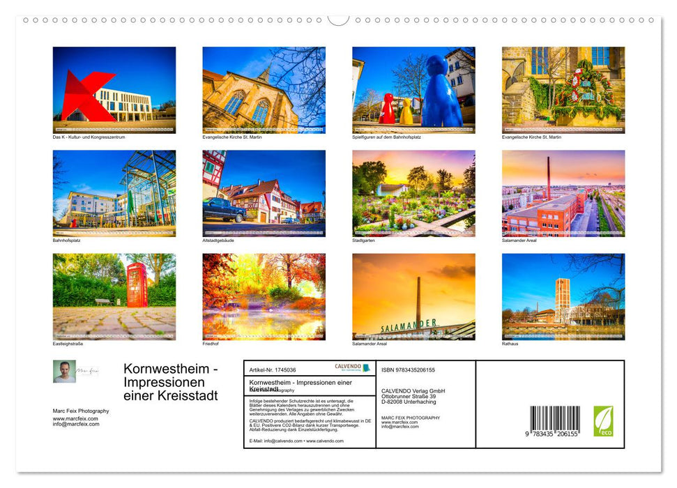 Kornwestheim - Impressionen einer Kreisstadt (CALVENDO Premium Wandkalender 2025)