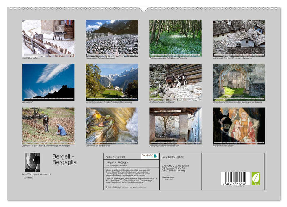 Bergell - Bergaglia (CALVENDO Premium Wandkalender 2025)