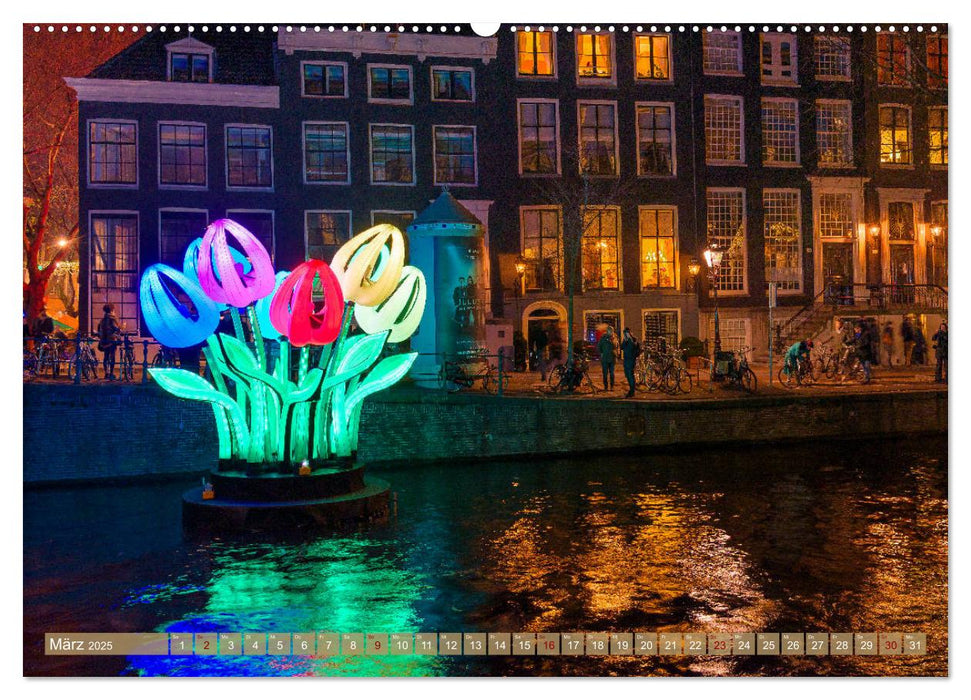 Lichtkunst in Amsterdam (CALVENDO Premium Wandkalender 2025)