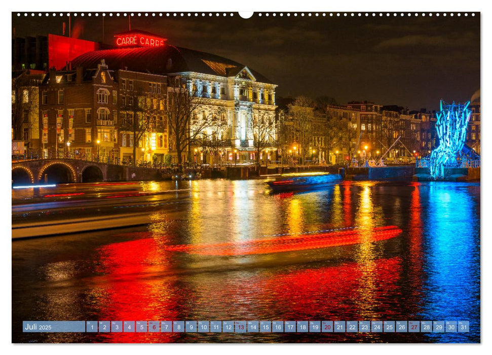 Lichtkunst in Amsterdam (CALVENDO Premium Wandkalender 2025)