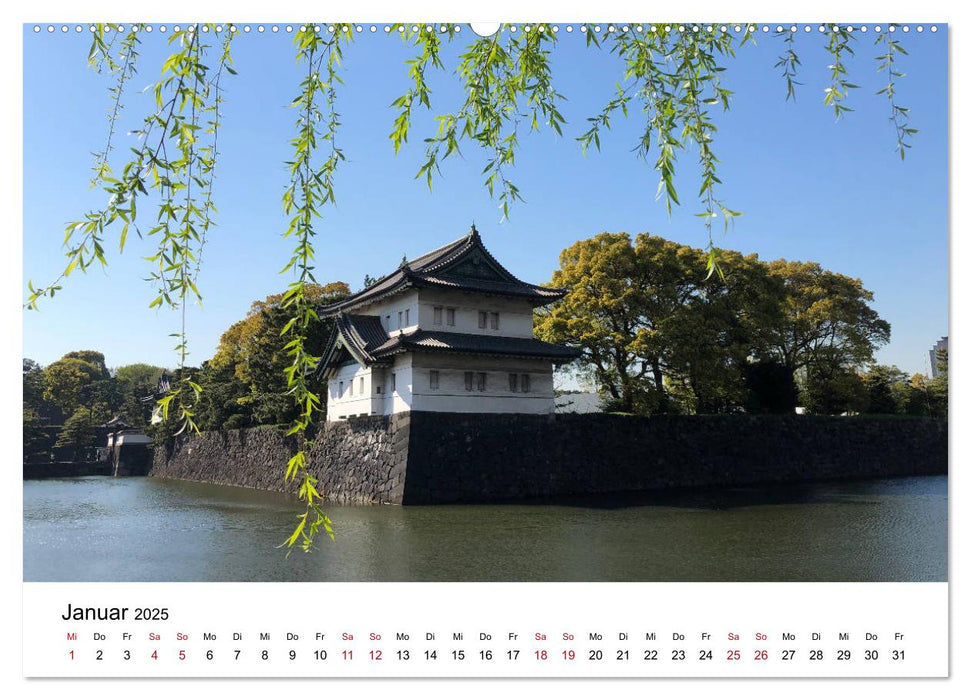 Tokio Kalender mit historischen Tempeln und Schreinen (CALVENDO Premium Wandkalender 2025)