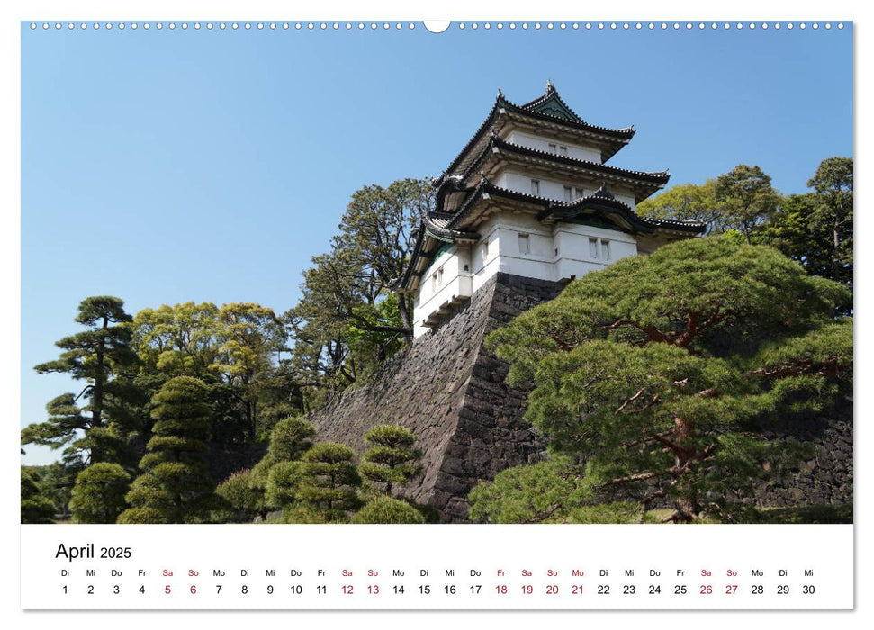 Tokio Kalender mit historischen Tempeln und Schreinen (CALVENDO Premium Wandkalender 2025)