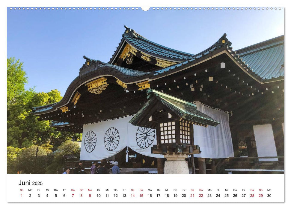 Tokio Kalender mit historischen Tempeln und Schreinen (CALVENDO Premium Wandkalender 2025)