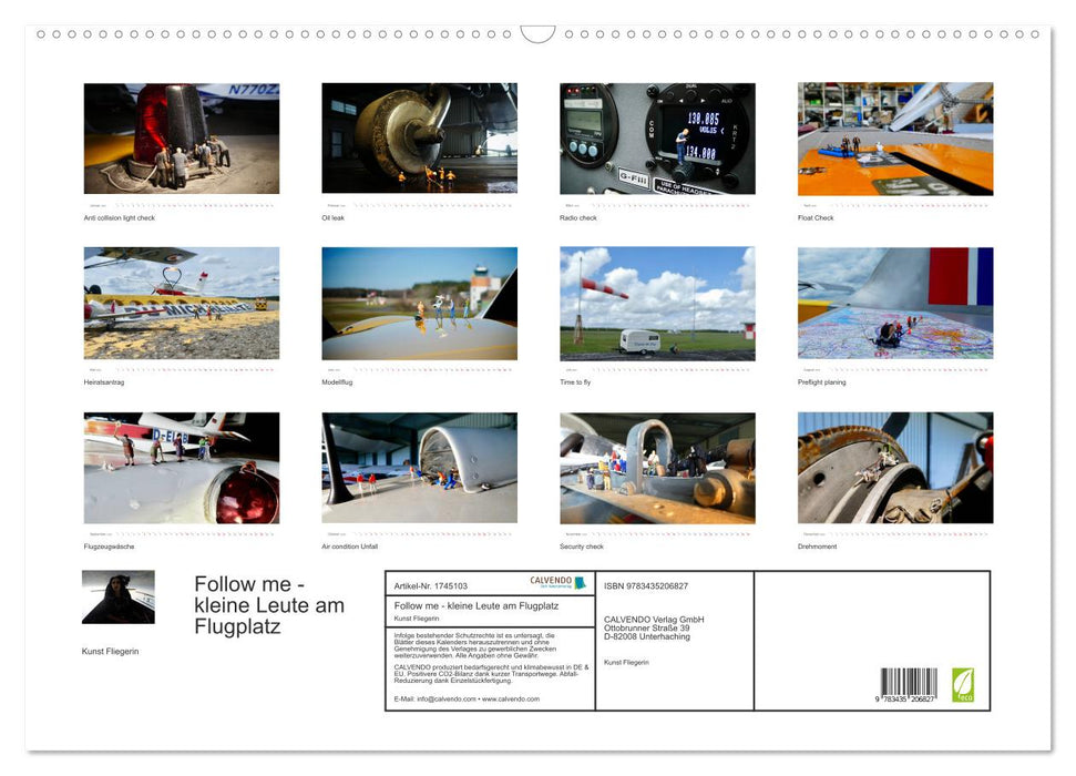 Follow me - kleine Leute am Flugplatz (CALVENDO Wandkalender 2025)