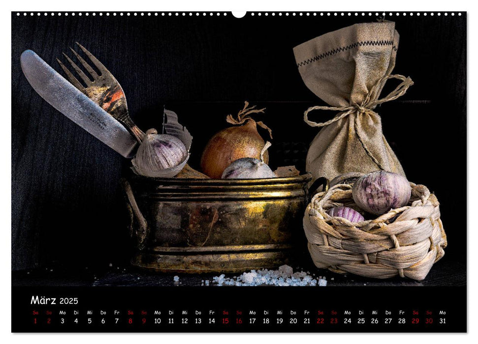 Für Genießer, Foodfotografie FINE ART (CALVENDO Wandkalender 2025)