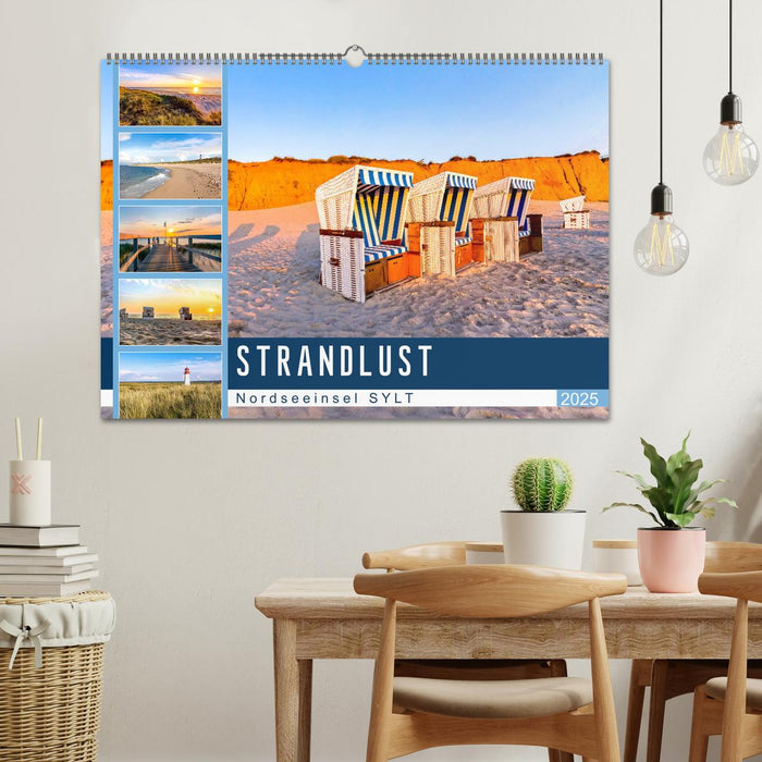 STRANDLUST Nordseeinsel Sylt (CALVENDO Wandkalender 2025)