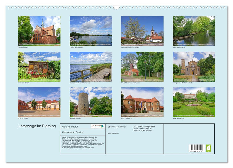 Unterwegs im Fläming (CALVENDO Wandkalender 2025)