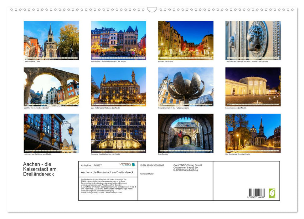 Aachen - die Kaiserstadt am Dreiländereck (CALVENDO Wandkalender 2025)