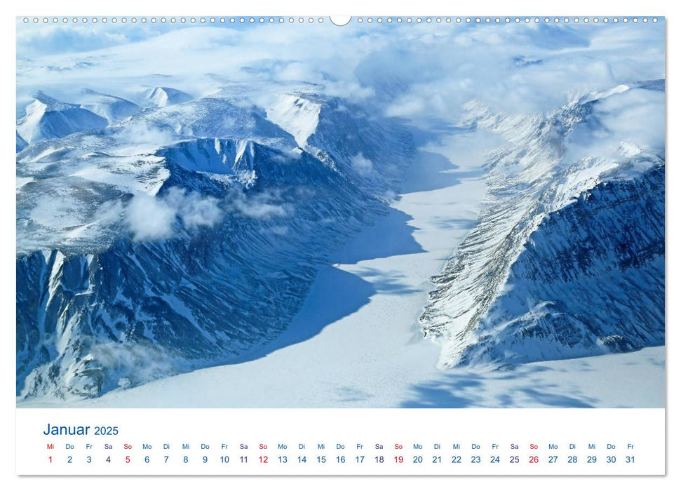 Polarflug Kurs Nordpol (CALVENDO Premium Wandkalender 2025)