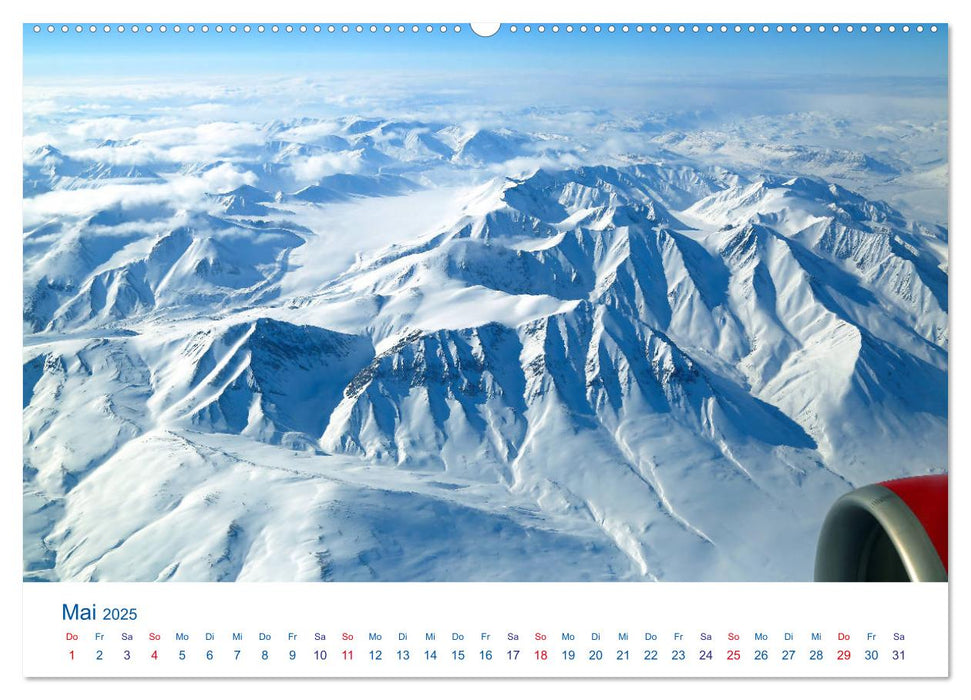 Polarflug Kurs Nordpol (CALVENDO Premium Wandkalender 2025)