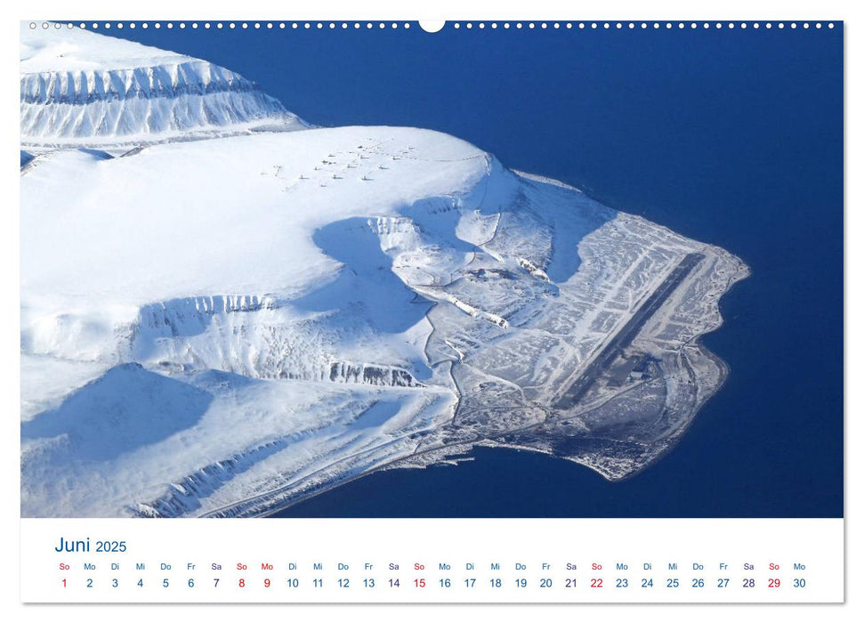 Polarflug Kurs Nordpol (CALVENDO Premium Wandkalender 2025)