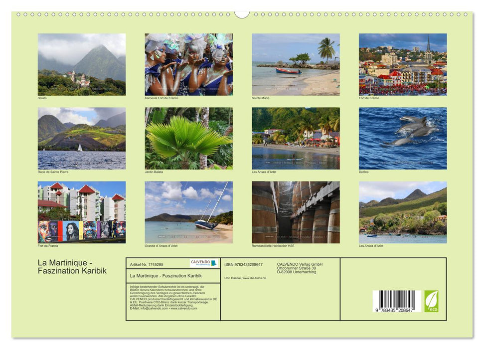 La Martinique - Faszination Karibik (CALVENDO Premium Wandkalender 2025)