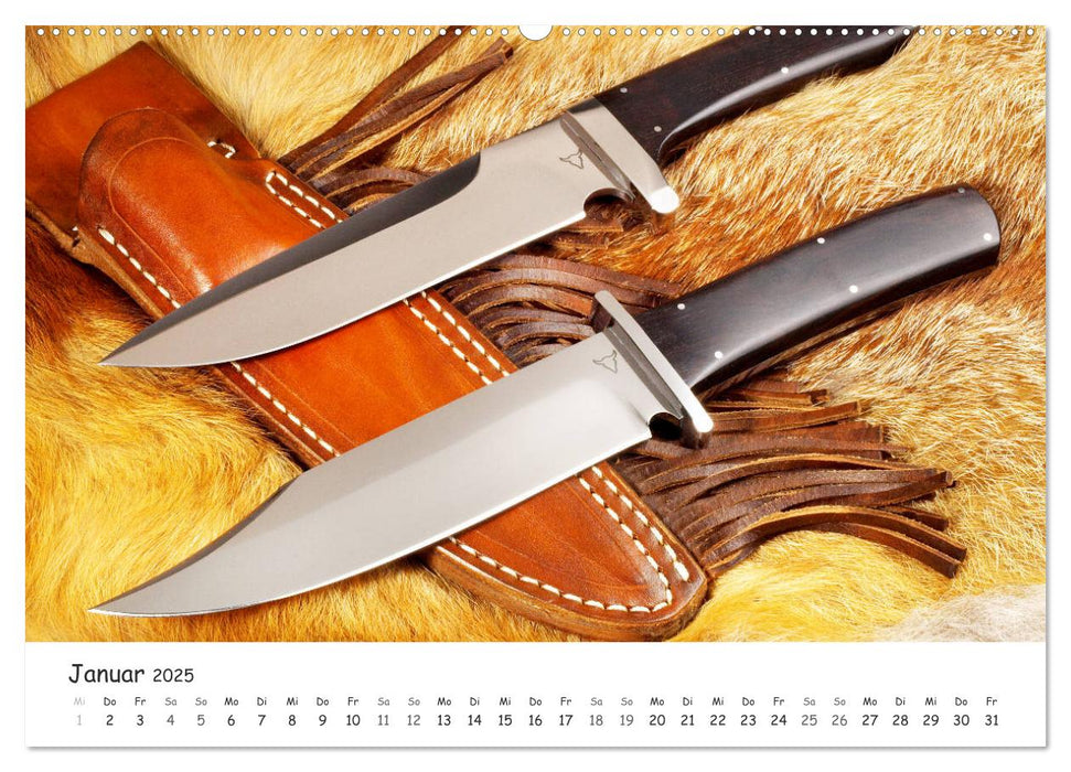 Handgefertigte Jagdmesser (CALVENDO Premium Wandkalender 2025)