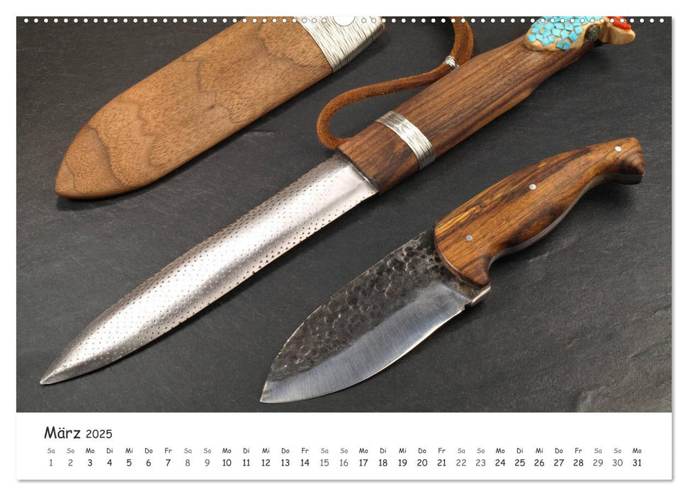 Handgefertigte Jagdmesser (CALVENDO Premium Wandkalender 2025)