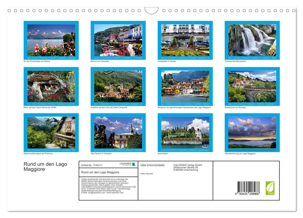 Rund um den Lago Maggiore (CALVENDO Wandkalender 2025)