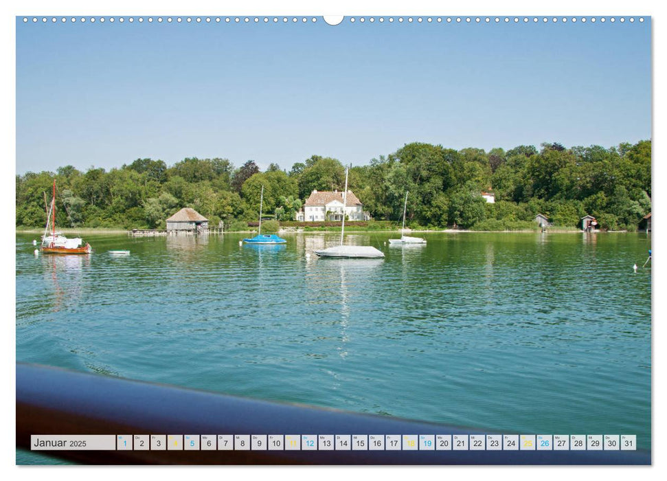 Vom Schiff aus gesehen - Mit dem Dampfer auf dem Ammersee (CALVENDO Premium Wandkalender 2025)