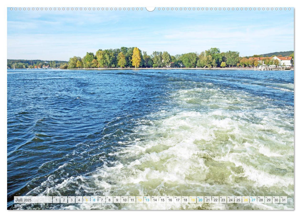 Vom Schiff aus gesehen - Mit dem Dampfer auf dem Ammersee (CALVENDO Premium Wandkalender 2025)