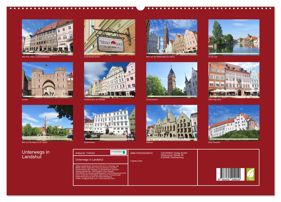 Unterwegs in Landshut (CALVENDO Premium Wandkalender 2025)