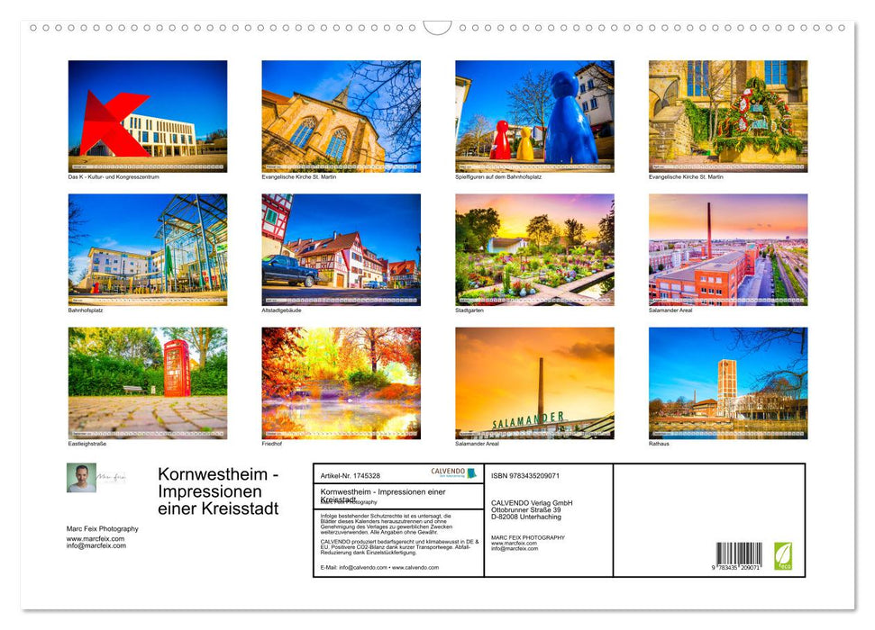 Kornwestheim - Impressionen einer Kreisstadt (CALVENDO Wandkalender 2025)