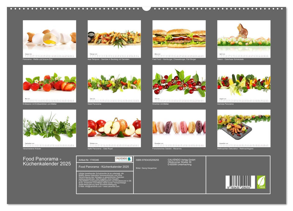 Food Panorama - Küchenkalender 2025 (CALVENDO Premium Wandkalender 2025)