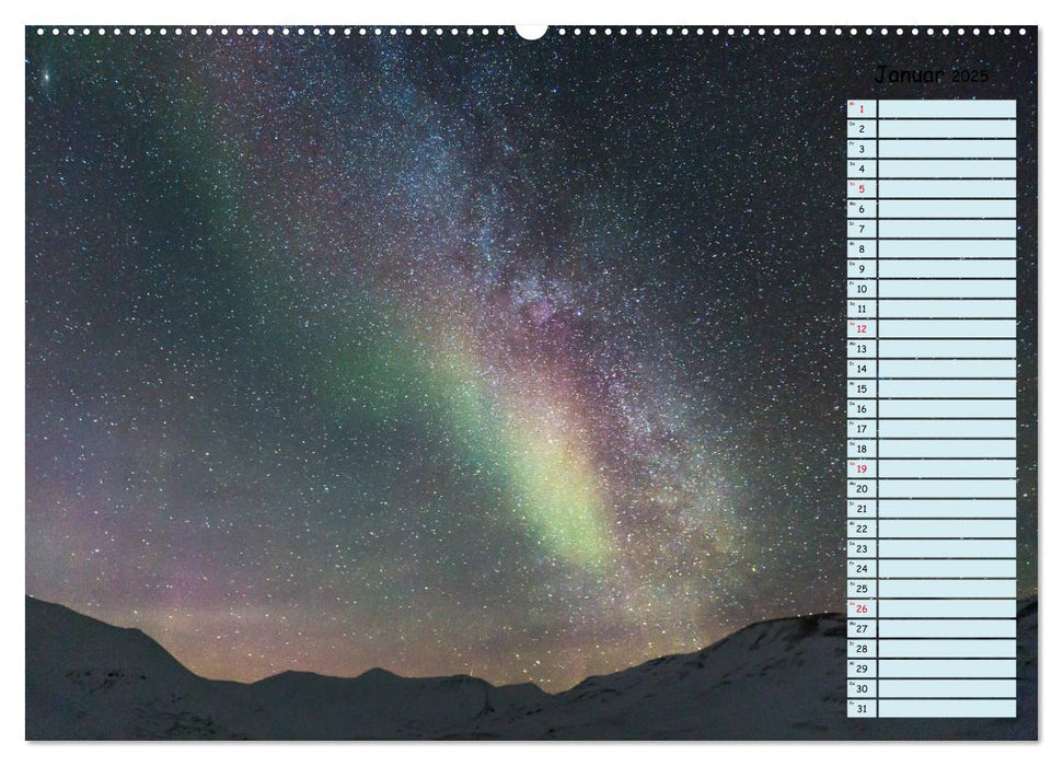 Polarlichter - Faszinierende Lichterscheinungen am Himmel (CALVENDO Premium Wandkalender 2025)