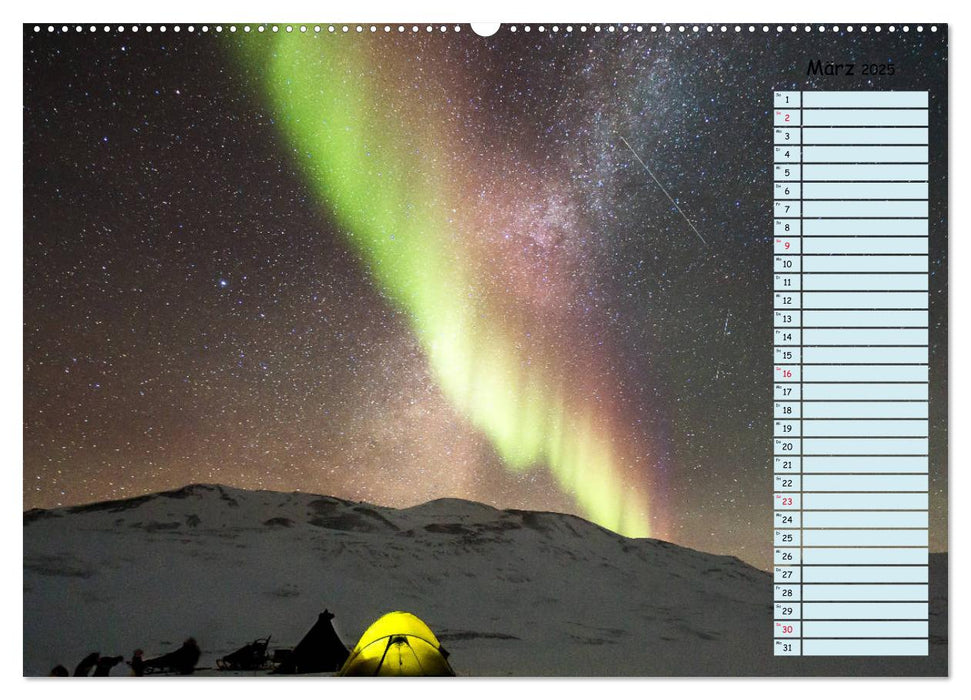 Polarlichter - Faszinierende Lichterscheinungen am Himmel (CALVENDO Premium Wandkalender 2025)