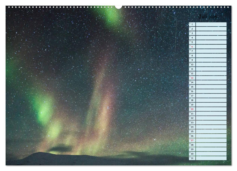 Polarlichter - Faszinierende Lichterscheinungen am Himmel (CALVENDO Premium Wandkalender 2025)