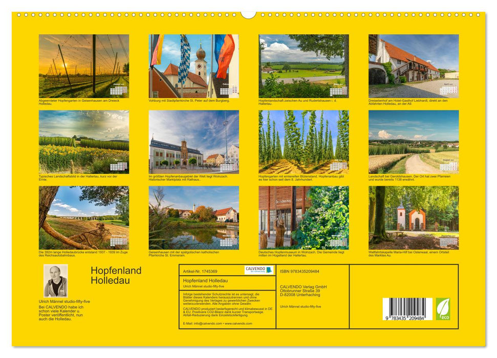 Hopfenland Holledau (CALVENDO Premium Wandkalender 2025)