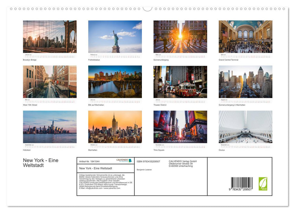 New York - Eine Weltstadt (CALVENDO Premium Wandkalender 2025)