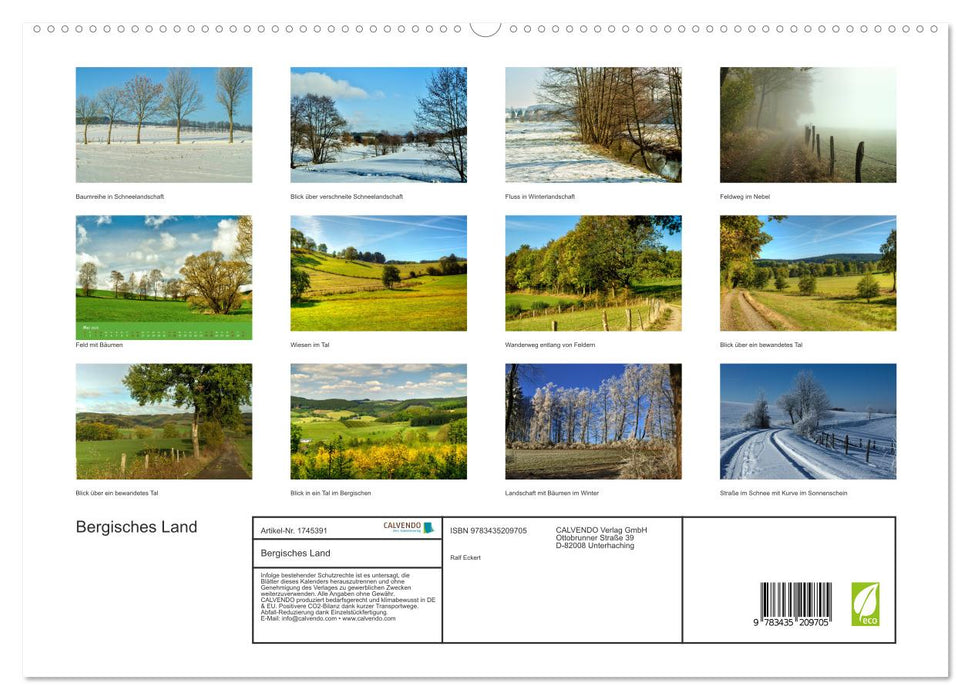 Bergisches Land (CALVENDO Premium Wandkalender 2025)