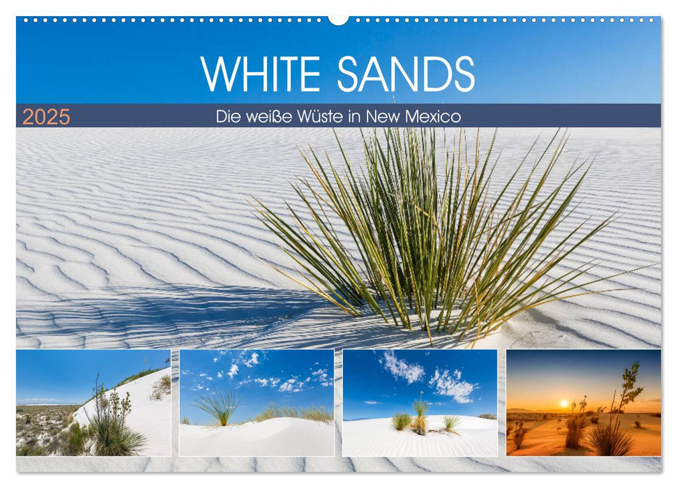 WHITE SANDS Die weiße Wüste in New Mexico (CALVENDO Wandkalender 2025)