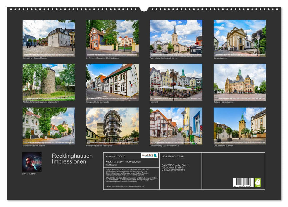 Recklinghausen Impressionen (CALVENDO Wandkalender 2025)