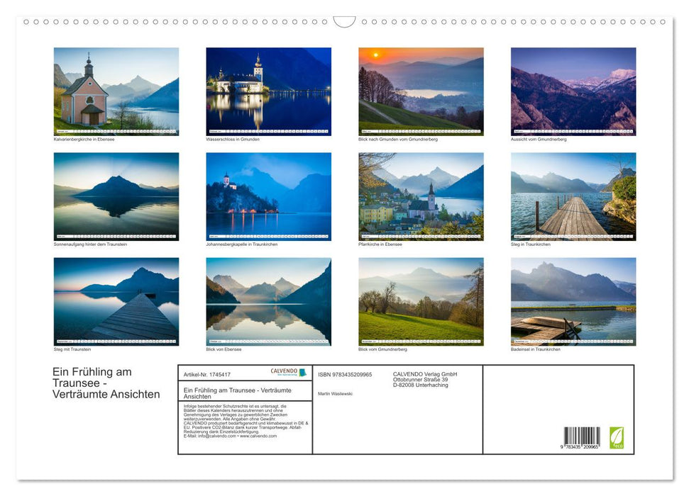 Ein Frühling am Traunsee - Verträumte Ansichten (CALVENDO Wandkalender 2025)