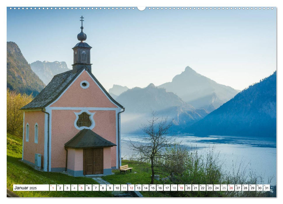 Ein Frühling am Traunsee - Verträumte Ansichten (CALVENDO Wandkalender 2025)